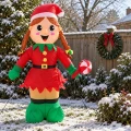Dmuchany elf dziewczynka 150 cm LED świąteczny SUN8754