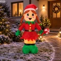 Dmuchany elf dziewczynka 150 cm LED świąteczny SUN8754