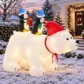 Dmuchany niedźwiedź polarny z pingwinami 200 cm LED SUN0431