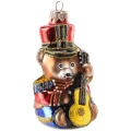 Bombka szklana choinkowa miś z gitarą 10 cm OMI6228