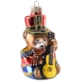 Bombka szklana choinkowa miś z gitarą 10 cm OMI6228