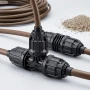 Złączka do linii kroplującej 16 mm 4 bar czarna  BEVO 7038756