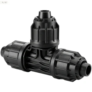 Trójnik 90° PP 16 mm szybkozłącze 4 bar czarny BEVO 7038768