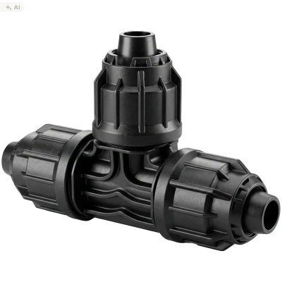Trójnik 90° PP 16 mm szybkozłącze 4 bar czarny BEVO 7038768