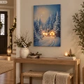 Podświetlany obraz 38x58 cm 5 LED i 42 włókna - Śnieżny krajobraz 258213