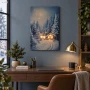 Podświetlany obraz 38x58 cm 5 LED i 42 włókna - Śnieżny krajobraz 258213