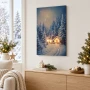 Podświetlany obraz 38x58 cm 5 LED i 42 włókna - Śnieżny krajobraz 258213