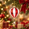 Bombka szklana balon z koszem 15 cm ART-POL A172377