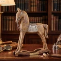 Drewniana figurka świąteczna koń na biegunach 47 cm ART-POL A180242