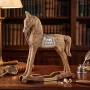 Drewniana figurka świąteczna koń na biegunach 47 cm ART-POL A180242