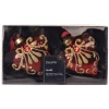 Serca szklane 8 cm bordowe zdobione 2 szt. KAEMINGK 071169-1