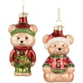 Zawieszka choinkowa misie szklany 10,5 cm 2 szt KAEMINGK 123853KPL