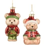 Zawieszka choinkowa misie szklany 10,5 cm 2 szt KAEMINGK 123853KPL