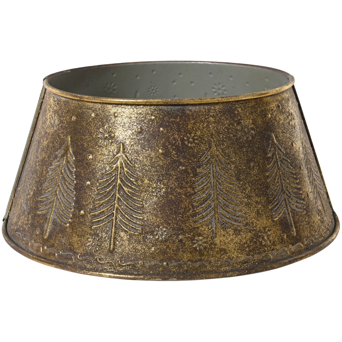 Osłona pod choinkę metalowa 57x25 cm brąz KAEMINGK 685429