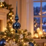 Szpic na choinkę szklany 31 cm granatowy KAEMINGK 170264-3