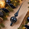 Szpic na choinkę szklany 31 cm granatowy KAEMINGK 170264-3