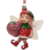 Zawieszka choinkowa elf z truskawką 11,5 cm KAEMINGK 123950-1