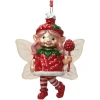 Elf z malinowym lizakiem bombka 11,5 cm KAEMINGK 123950-2