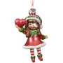 Szklana bombka elf z czerwonym sercem 10,3 cm KAEMINGK 123951-3