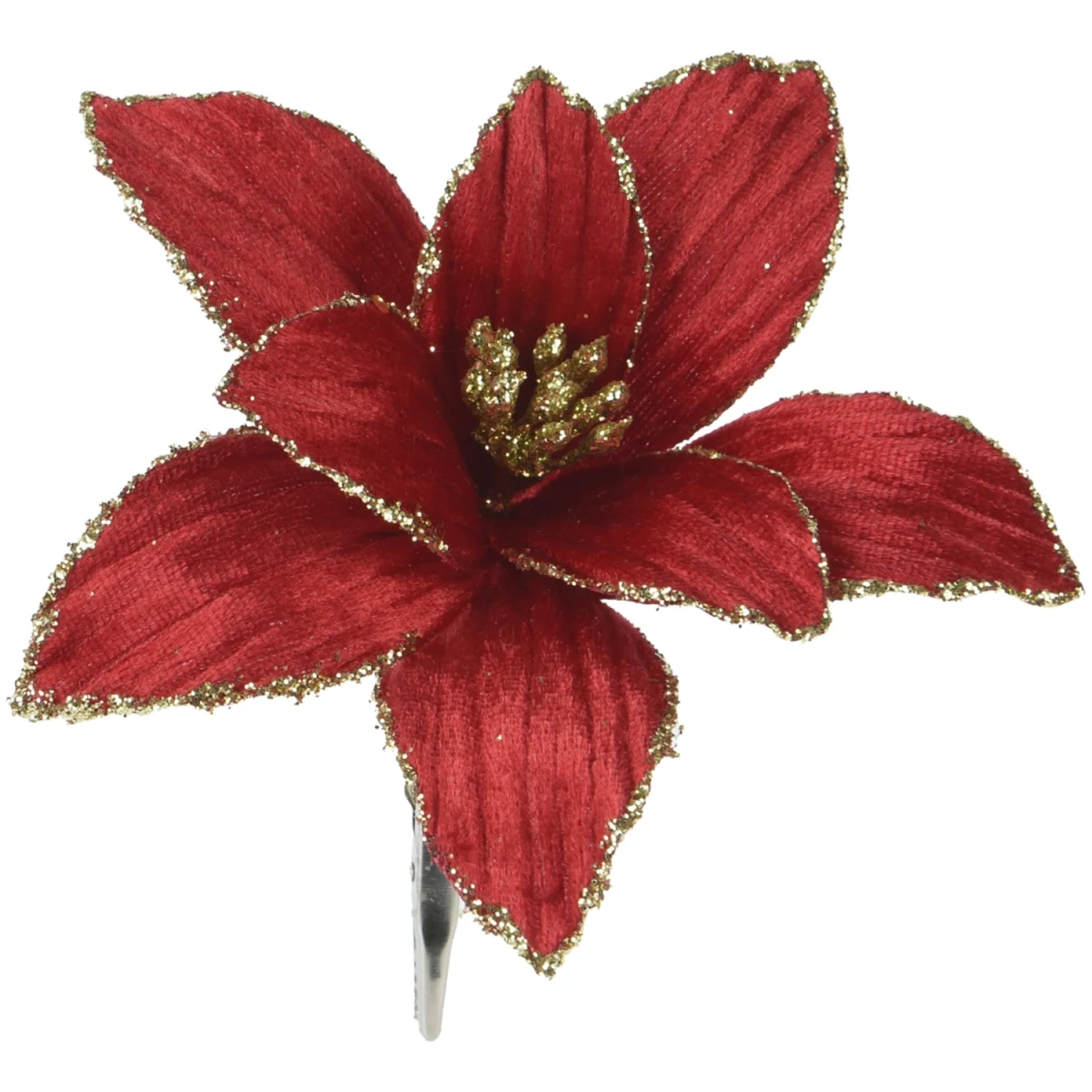 Poinsecja na choinkę 13 cm czerwona KAEMINGK 537640-1