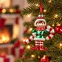 Elf świąteczny z laską cukrową zawieszka szklana 13,1cm KAEMINGK 124122
