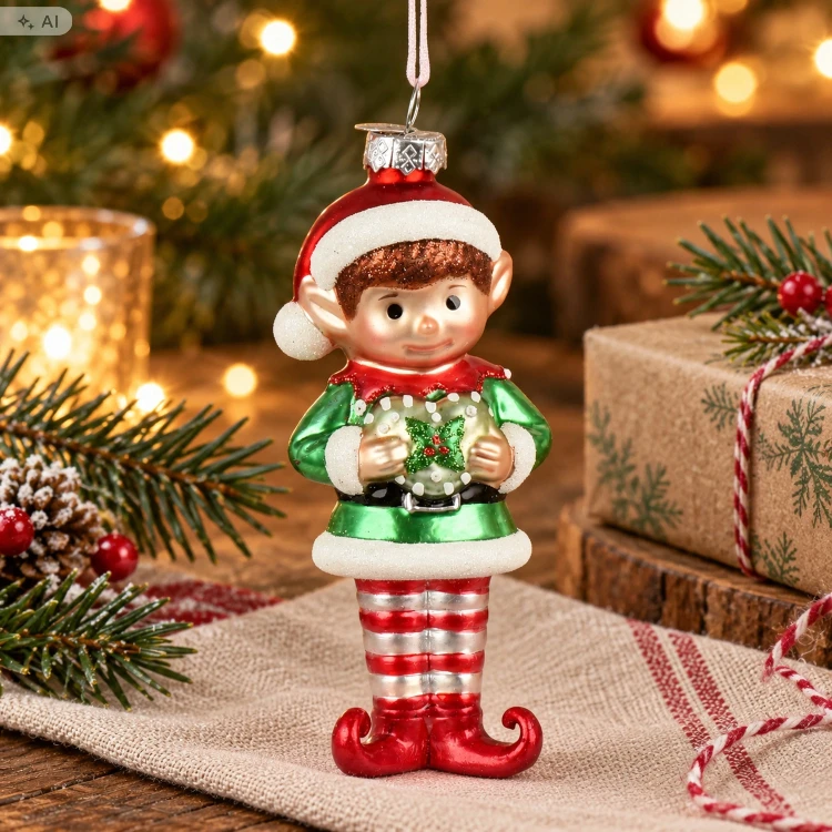 Bombka choinkowa elf z sercem 13,3 cm KAEMINGK 123949-2