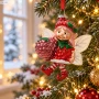 Zawieszka choinkowa elf z truskawką 11,5 cm KAEMINGK 123950-1