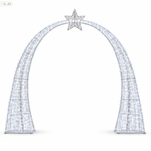 Dekoracja świąteczna 3D łuk z gwiazdą LED 3,5 m LED6168