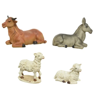 Figurki zwierząt do szopki 4 szt. KAEMINGK 596484