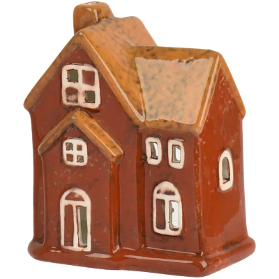 Lampion domek na tealight 11,4 cm brązowy KAEMINGK 741046-1