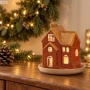 Lampion domek na tealight 11,4 cm brązowy KAEMINGK 741046-1