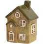 Lampion domek ceramiczny 11,4 cm zielony KAEMINGK 741046-2