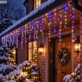 Kurtyna świetlna sople 300 LED multikolor 3 m LED6311