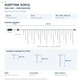 Kurtyna świetlna sople 300 LED multikolor 3 m LED6311