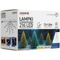 Lampki na choinkę 180 cm z pierścieniem 216 LED LED8059