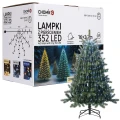 Lampki choinkowe z pierścieniem 220 cm 352 LED zimne białe LED8080