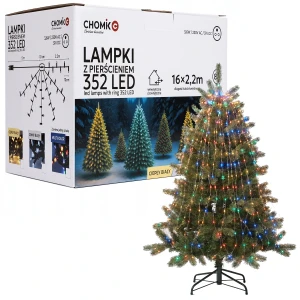 Lampki choinkowe z pierścieniem 352 LED multikolor LED8134