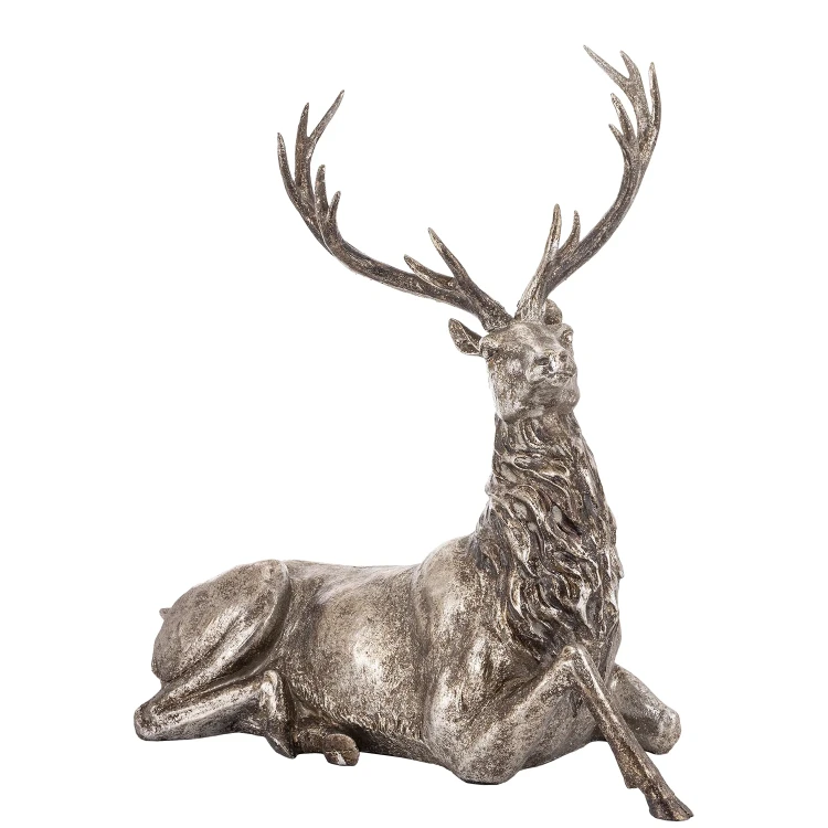 Figurka jeleń srebrny 51 cm ART-POL A16536
