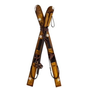 Figurka narty brązowe drewniane 51 cm ART-POL A185948