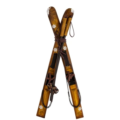 Figurka narty brązowe drewniane 51 cm ART-POL A185948