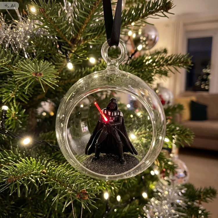 Bombka choinkowa szkło i żywica Darth Vader 11,3 cm SW96596