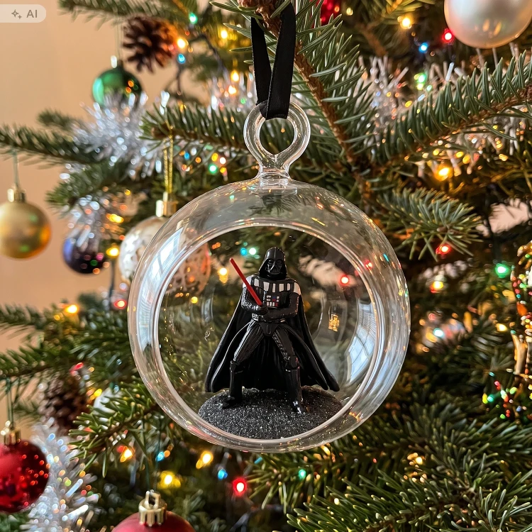 Bombka choinkowa szkło i żywica Darth Vader 11,3 cm SW96596