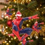 Zawieszka choinkowa z tworzywa Spider-Man 3D 8,3 cm MV2603