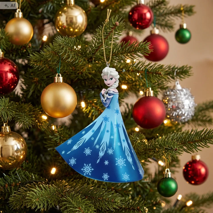 Zawieszka choinkowa z żywicy Elsa 3D 9,5 cm DN26206