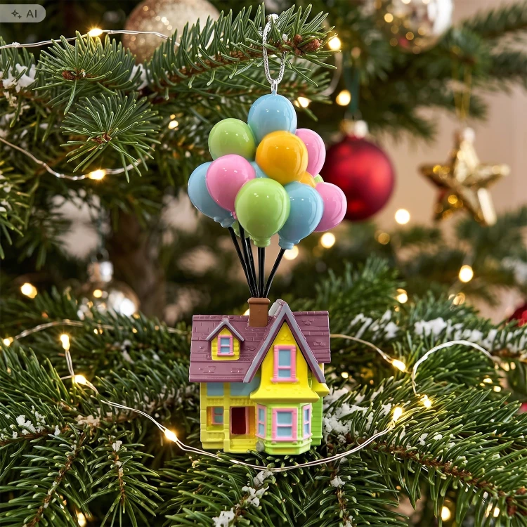Zawieszka choinkowa 9,5 cm 3D Dom z balonami z filmu Odlot od DISNEY PIXAR DN25129