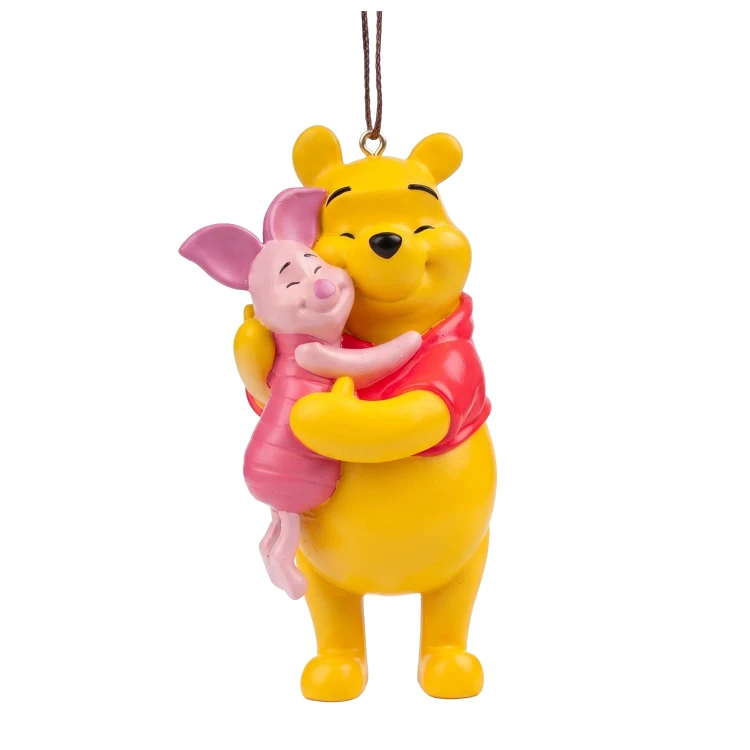 Zawieszka choinkowa z żywicy Kubuś Puchatek i Prosiaczek 3D 10 cm DN35035