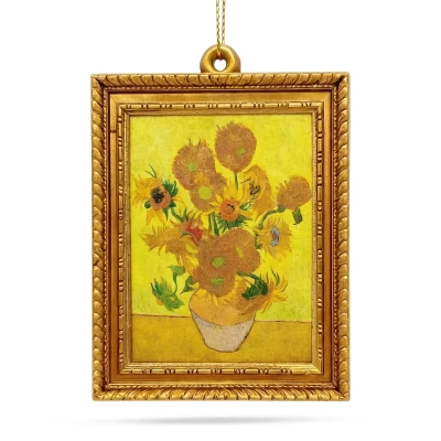 Zawieszka choinkowa z żywicy Słoneczniki van Gogh 3D 6,8 cm VG26102