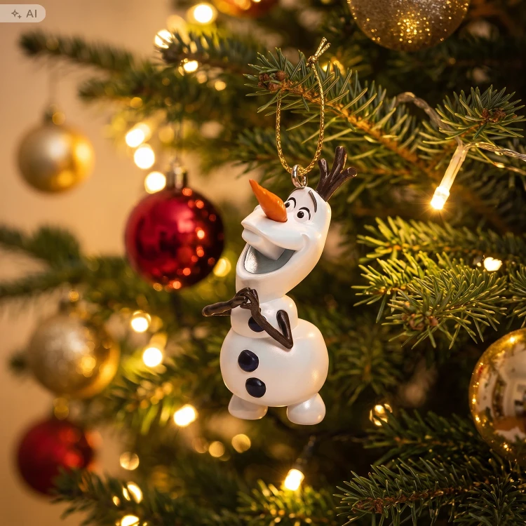 Zawieszka choinkowa z tworzywa Olaf 3D błyszczący 7,5 cm DN26208