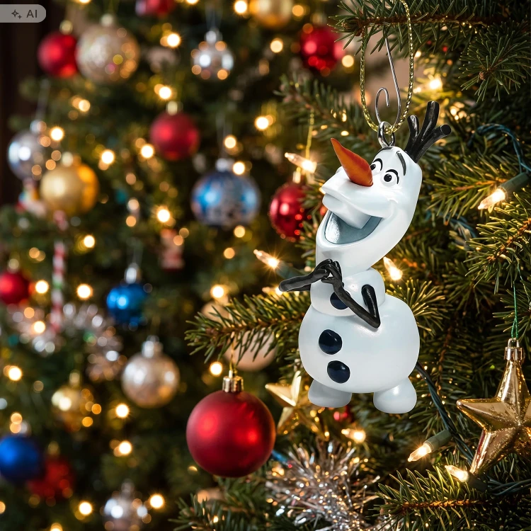 Zawieszka choinkowa z tworzywa Olaf 3D błyszczący 7,5 cm DN26208
