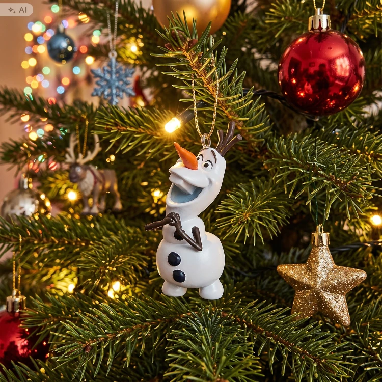 Zawieszka choinkowa z tworzywa Olaf 3D błyszczący 7,5 cm DN26208